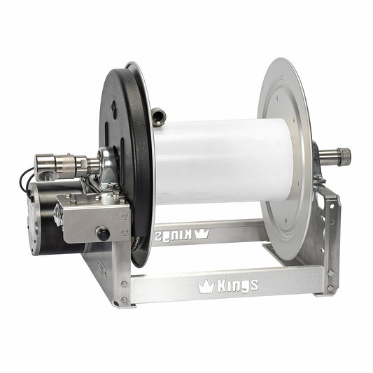 Kings 12" Electric Hose Reel w/ 1" Stainless Steel Manifold, Aluminum, 4000 PSI Rating, Model KR3A12E