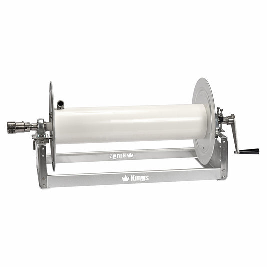 Kings 28" Manual Hose Reel w/ 1" Stainless Steel Manifold, Aluminum, 4000 PSI Rating, Model KR3A28