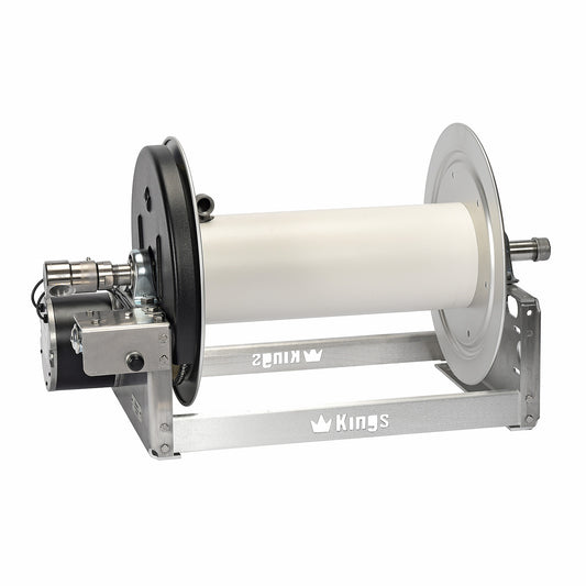 Kings 18" Electric Hose Reel w/ 1" Stainless Steel Manifold, Aluminum, 4000 PSI Rating, Model KR3A18E