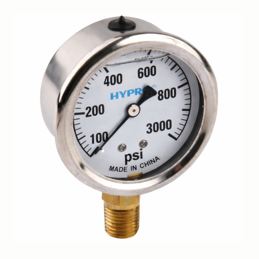 0-3000 PSI Pressure Gauge (Bottom Mount)