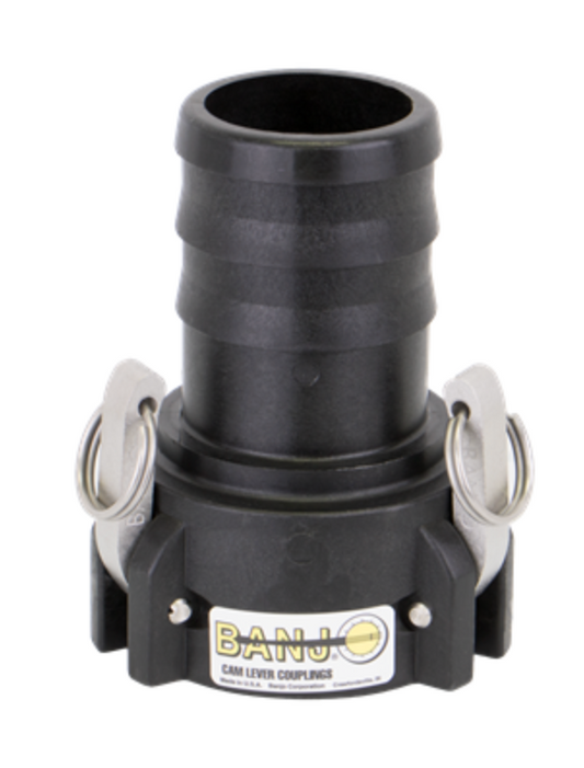 3" Female Couplers with 3 Arms X 3" Hose Shank Poly Cam Lever