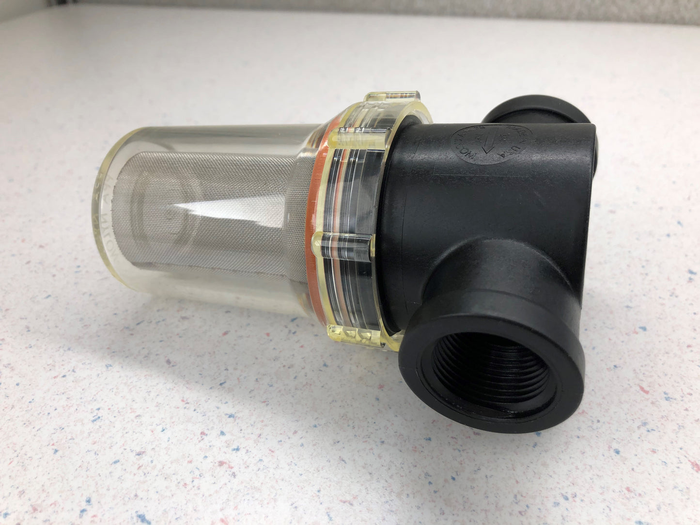 LINE STRAINER, 3/4 FEMALE, EPDM, 50 MESH, CLEAR BOWL