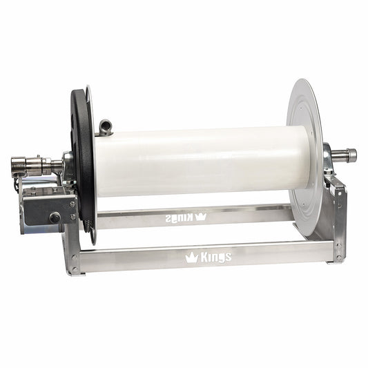 Kings 22" Electric Hose Reel w/ 1" Stainless Steel Manifold, Aluminum, 4000 PSI Rating, Model KR3A22E