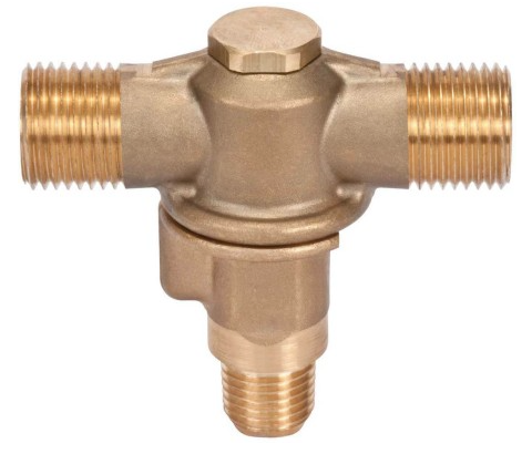 98452-3/8M Double Outlet Brass Rollover