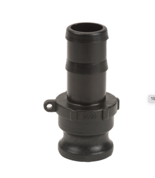 1-½" Male Adapter X 1-½" Hose Shank Poly Cam Lever Coupling