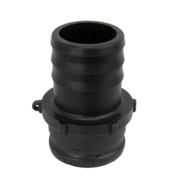 4" Male Adapter X 4" Hose Shank Poly Cam Lever Coupling