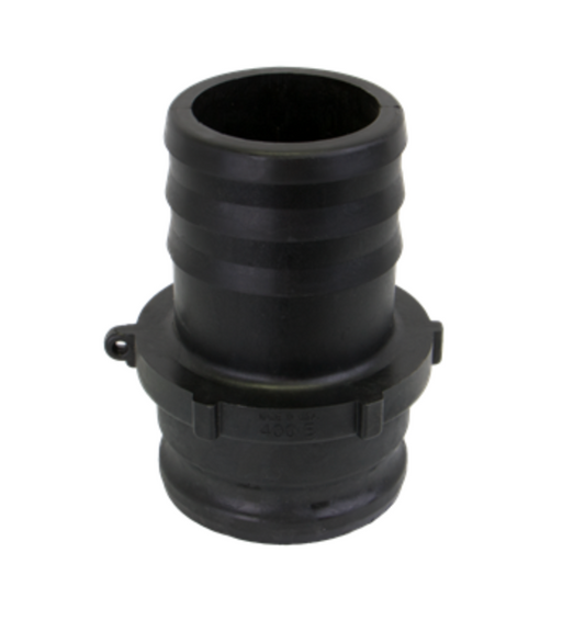 4" Male Adapter X 4" Hose Shank Poly Cam Lever Coupling