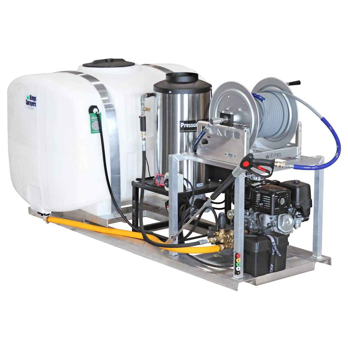 Kings Sprayers 200 Gallon Hot Water Pressure Washer Skid Sprayer