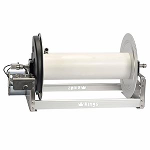 KR1A18E Kings 18" Aluminum Electric Hose Reel with Stainless Steel Manifold