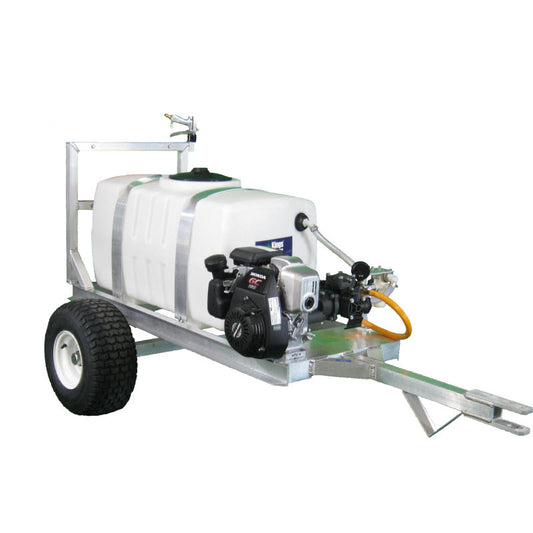 Kings 100 Gallon 2-Wheel Sprayer, 6.5 GPM, 362 PSI, Diaphragm Pump, 5 HP Engine, Model KT100