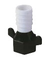 1/2" FNPT x 5/8" Barb Swivel Hex Wingnut Straight Fitting
