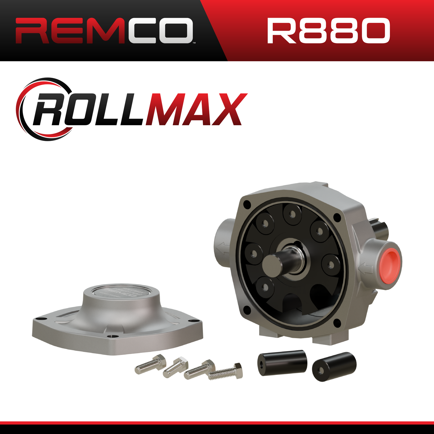 Remco R880SS RollMax 8 Roller Pump, Stainless Steel, CCW Rotation with 15/16" Shaft