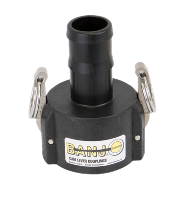 2" Female Coupler X 1½" Hose Shank Poly Cam Lever Coupling