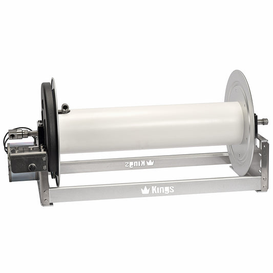 Kings 28" Electric Hose Reel w/ Stainless Steel Manifold, Aluminum, 5000 PSI Rating, Model KR1A28E