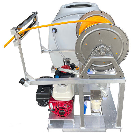 Kings Custom 300 Gallon Van Skid Sprayer, 9.6 GPM, 580 PSI, Diaphragm Pump, Honda GX160, Electric Hose Reel, 300' of 1/2" ID Hose, Tank Longways, Model KS300