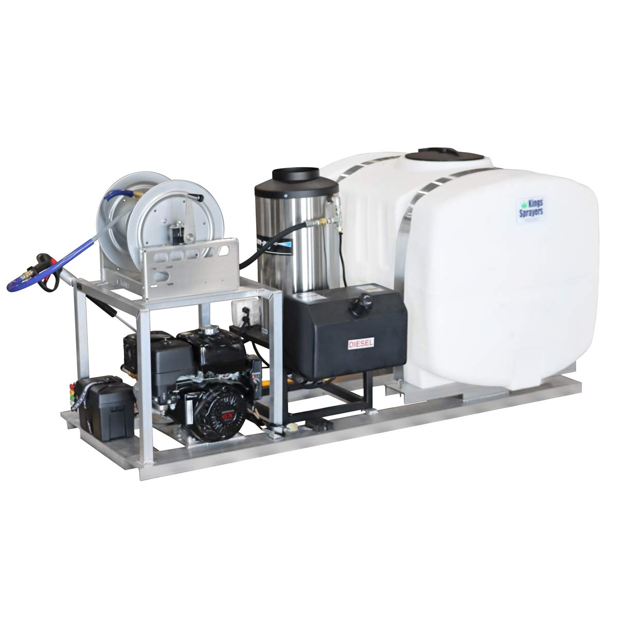 Kings Sprayers 200 Gallon Hot Water Pressure Washer Skid Sprayer