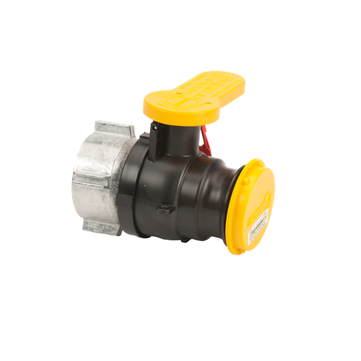 2" Poly Spinweld Valve With QDC Outlet & Cap & Foil Seal With EPDM Gasket