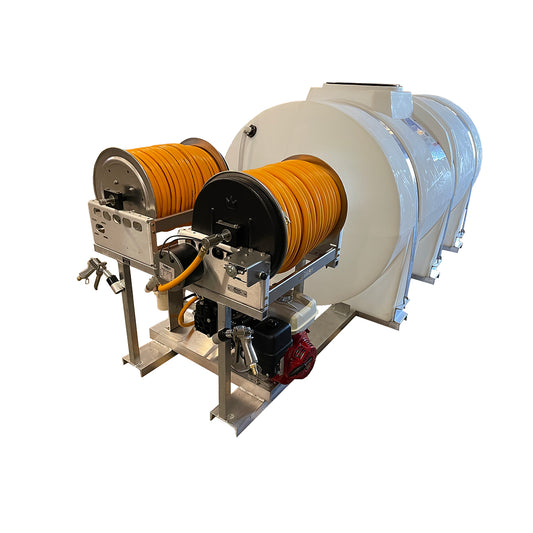Kings 735 Gallon Skid Sprayer, 15 GPM, 580 PSI, Diaphragm Pump, Honda GX270, Dual Electric Hose Reels, Model KS735