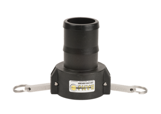 3" Female Coupler X 3" Hose Shank Poly Cam Lever Coupling