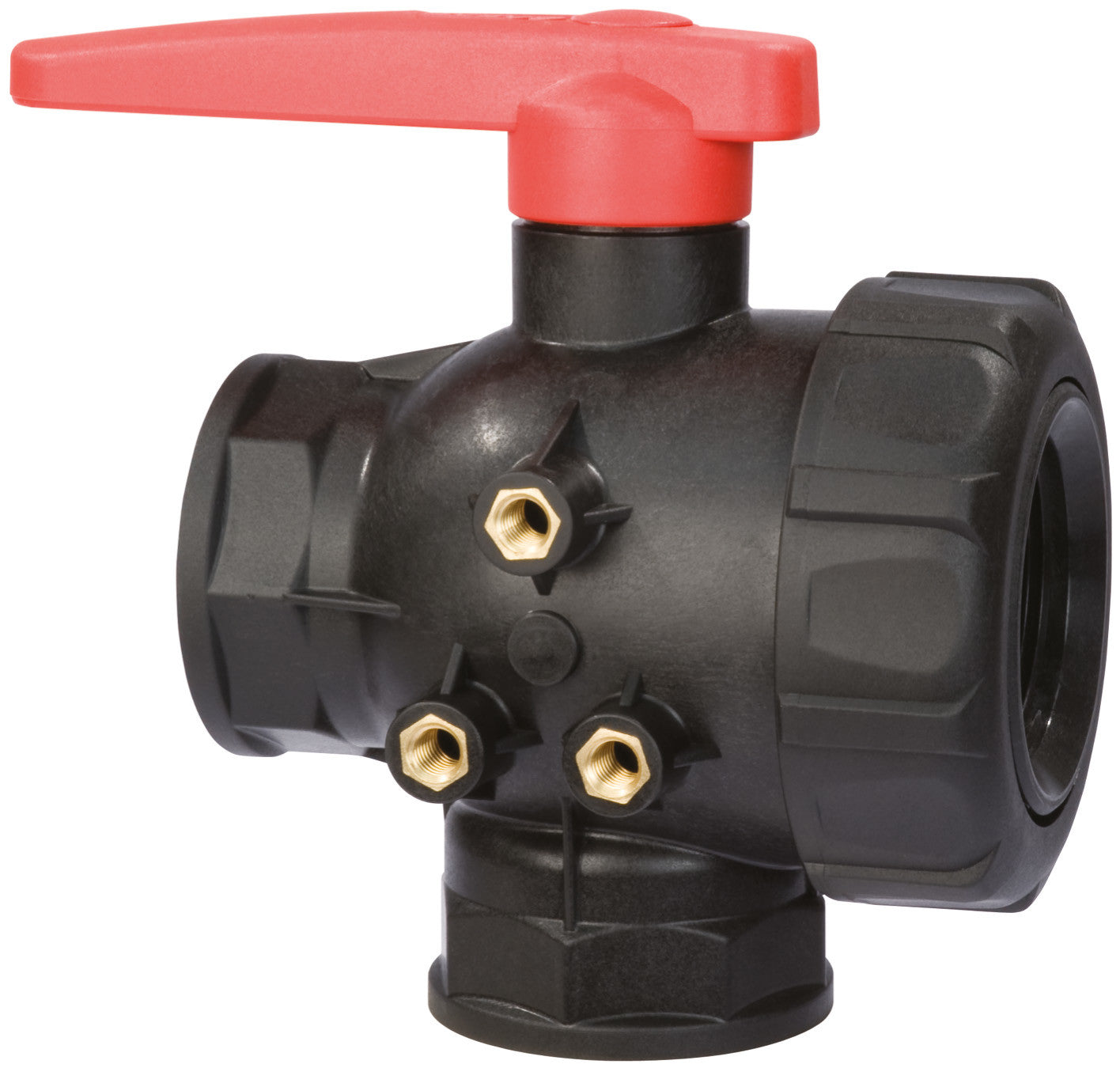 3-Way Single Union Ball Valve- Continuous Flow