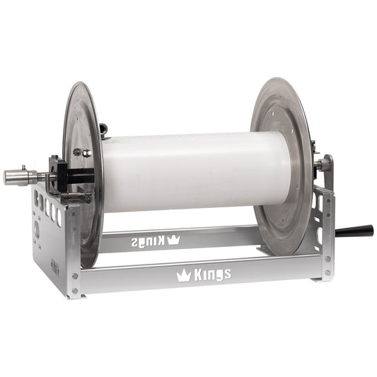 Kings 18" Manual Hose Reel w/ Stainless Steel Manifold, Aluminum, 5000 PSI Rating, Model KR1A18