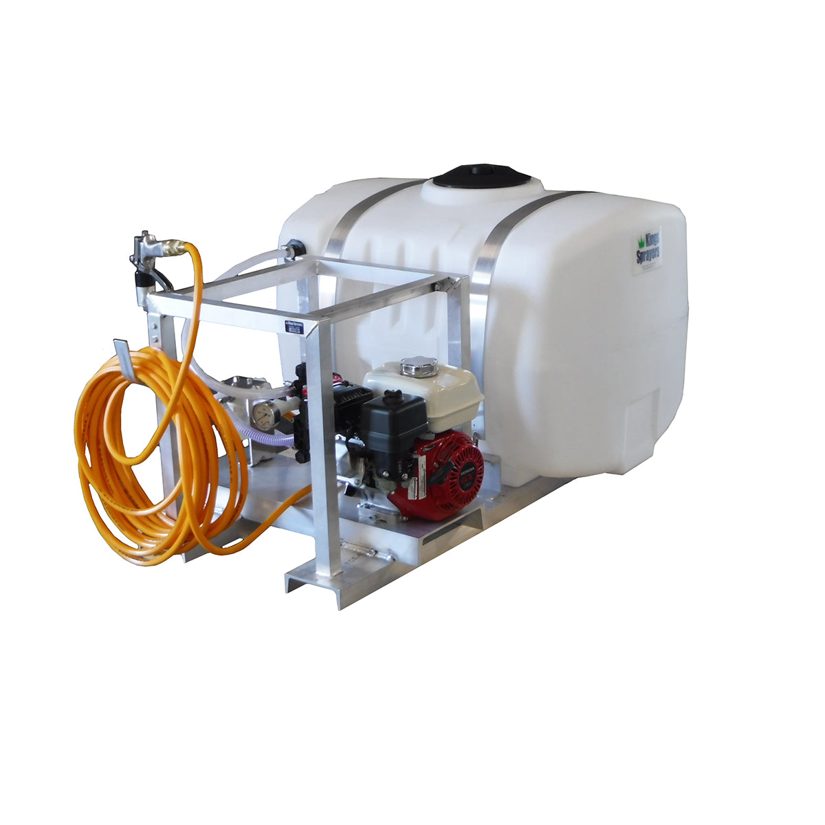 Kings 100 Gallon Skid Sprayer, 5.5 GPM, 362 PSI, Diaphragm Pump, Honda GX160, Model KS100