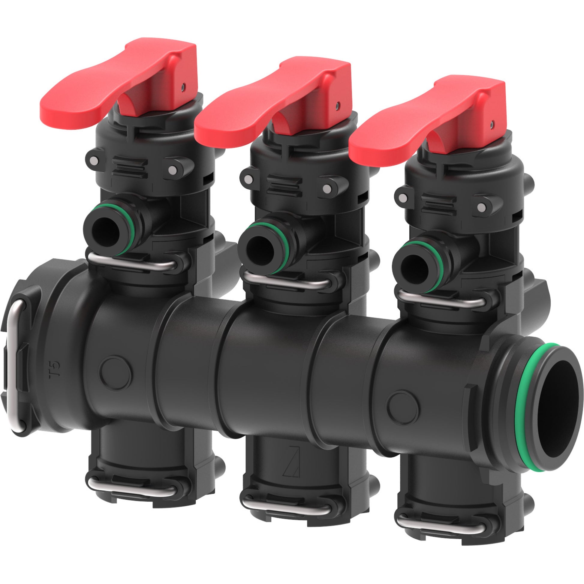 3-Way Manual Control Valve with Fork Couplings (T5F) – Sprayer Depot